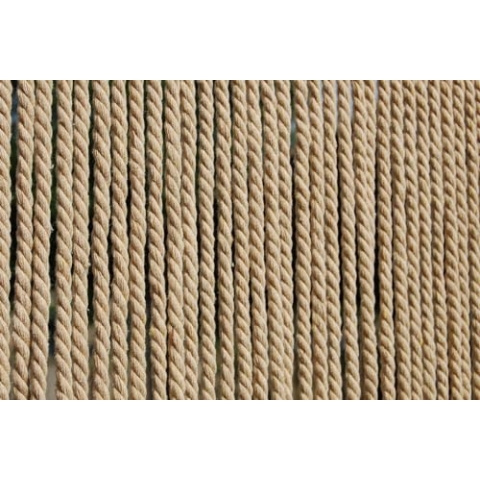 CASA Türvorhang Seil Toulon 1 Fliegenvorhang Insektenvorhang Balkonvorhang Seilvorhang Natur beige, Maße:120 x 230 cm