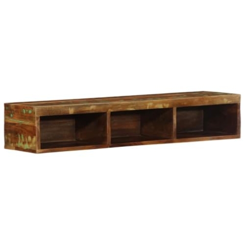 vidaXL TV-Wandschrank 100x30x19 cm Altholz Massiv, TV-Möbel, Sideboard, TV-Konsole, Beistellschrank, Schrank, TV-Hängeschrank, Wandschrank