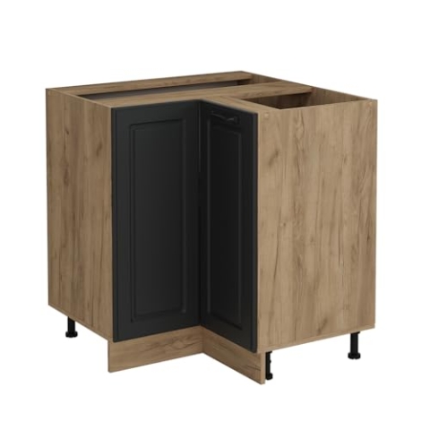 Vicco Eckunterschrank R-Line, Anthrazit Landhaus, 75.6 cm ohne Arbeitsplatte