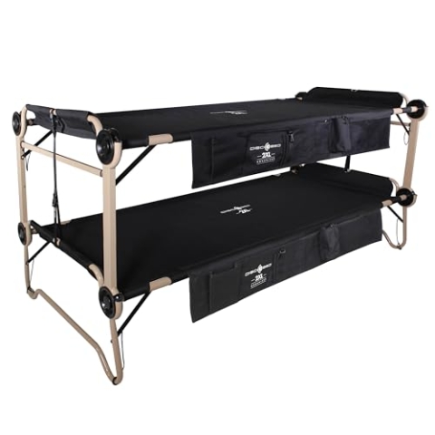Disc-O-Bed Feldbett 2XL mit Seitentaschen schwarz