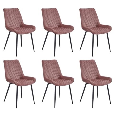 Colenis - Adama Esszimmerstuhl - Set Van (6, Rose)