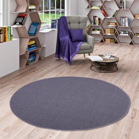 Snapstyle Sisal Natur Teppich Astra Blau Rund in 7 Größen