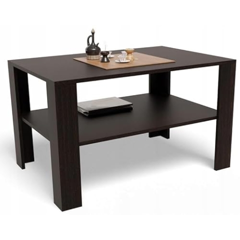 MATKAM Moderner Couchtisch B100 x T68 x H60 cm, Minimalistisches Design für Ihr Zuhause, Hochwertige Verarbeitung, einfache Montage (Wenge)