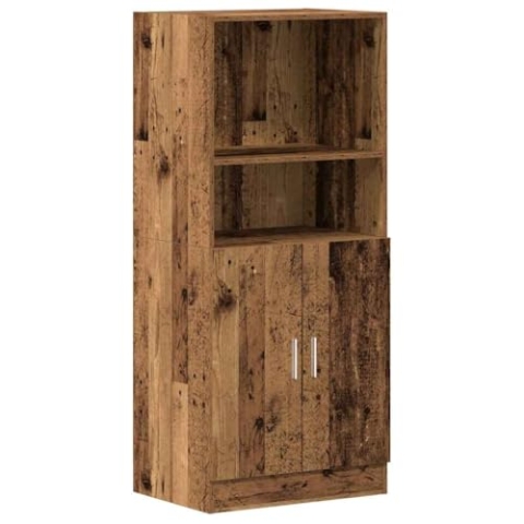 vidaXL Küchenschrank Altholz-Optik 57x41,5x131,5 cm Holzwerkstoff, Schrank, Küchenzeile, Beistellschrank, Vorratsschrank, Geschirrschrank, Sideboard