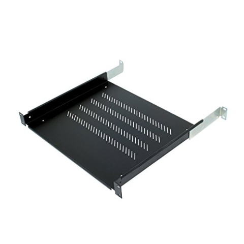 Triton Regal gelocht bis 80 kg 1HE Tiefe 750 mm 48,26 cm 19 Zoll schwarz (RAL9005)