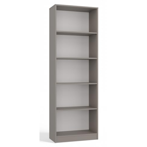 CDF Office Bücherregal R60 | Farbe: Lehm (grau) | Für Wohnzimmer, Büro, Arbeitszimmer | Modern | Regal für Bücher und Spielzeug | Ideal für Kinderzimmer, Teenager, Jugendzimmer