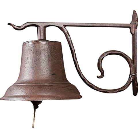 Biscottini Outdoor-Glocke aus Gusseisen | Wandglocke für Zuhause | Wandglocke für Innen- und Außenbereich