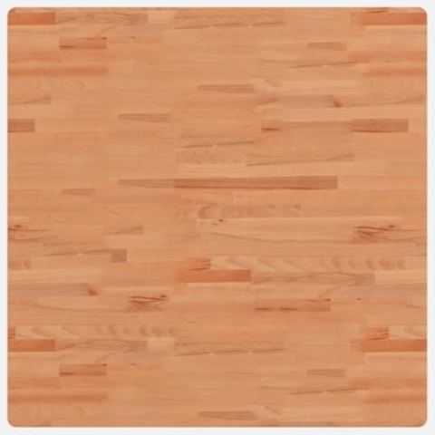 vidaXL Tischplatte, Quadratisch Holzplatte mit 4 abgerundeten Ecken, Holztischplatte Ersatzplatte für Couchtisch, Massivholztischplatte Platte, 90x90x4 cm Massivholz Buche