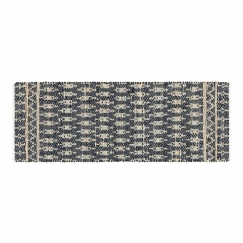 Loberon Wendeteppich Frizzy, handgewebt, tolles Musterspiel mit Ethno-Flair, Feste Haptik, strapazierfähig, Wohntextilien, Wohn-Accessoire, Jute, Baumwolle, schwarz/braun