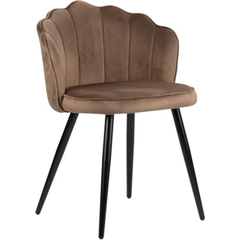PoleWolf Esszimmer Stühle - Crown Küchenstühle Modern - Essstühle - Samt Stuhl - Bronze