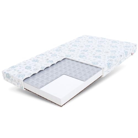 FDM Miki Matratze 60x120 cm Kaltschaum Kindermatratze Höhe 9 cm Härtegrad H2 H3 Kokoseinlage Buchweizen Öko-Tex Allergikergeeignet Matratzenbezug Dumbo