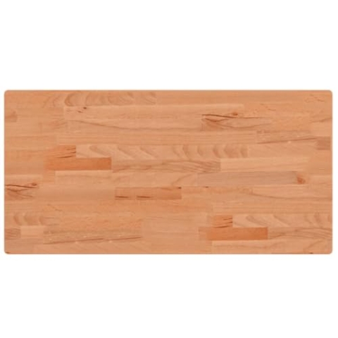 vidaXL Tischplatte, Holzplatte Holztischplatte Rechteckig, Ersatzplatte Platte für Beistelltisch Bartisch, Massivholztischplatte Schreibtischplatte, 80x40x2,5 cm Massivholz Buche