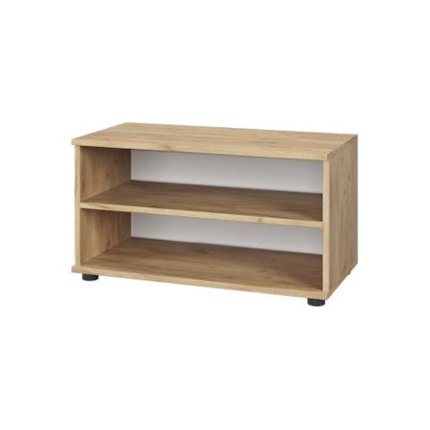 Vicco Wohnzimmerschrank Berno, Goldkraft Eiche/Weiß, 70.8 x 38.9 cm mit 2 Fächern
