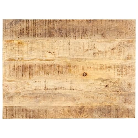 vidaXL Mangoholz Massiv Tischplatte Massivholzplatte Holzplatte Ersatztischplatte Holz Platte für Esstisch Esszimmertisch 15-16mm 90x70cm