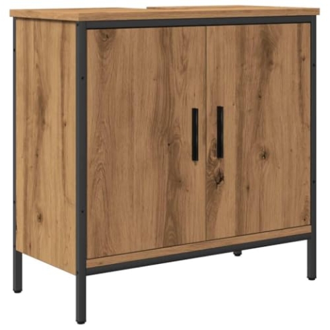 vidaXL Waschbeckenunterschrank Artisan-Eiche 60x30x60 cm Holzwerkstoff, Badmöbel, Badezimmer Schrank, Waschbeckenschrank, Badschrank