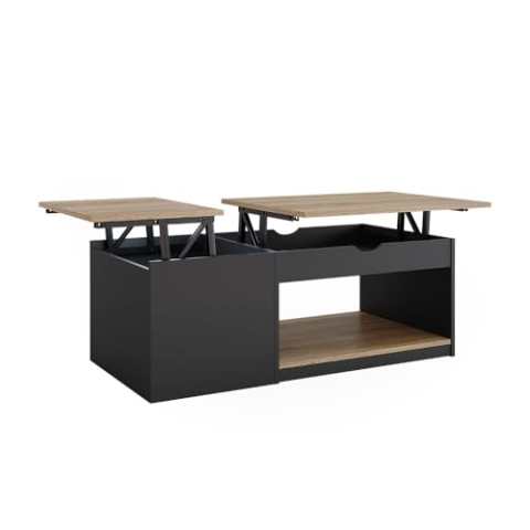 Vicco Couchtisch Avela, Schwarz, 110 x 110 cm