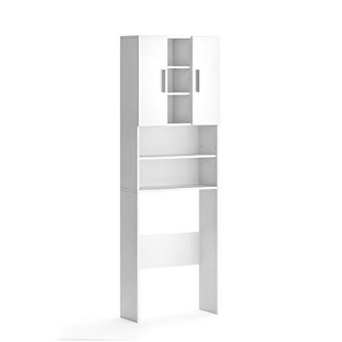 Vicco Waschmaschinenschrank Luis, Weiß, 64 x 190 cm