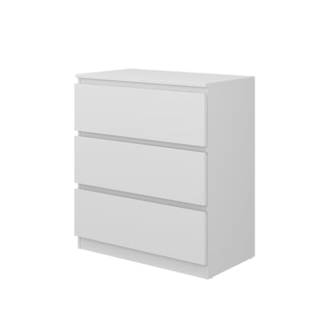 Vicco Kommode Calisto, Kommodenschrank, Weiß/Weiß, 70 x 78.5 cm