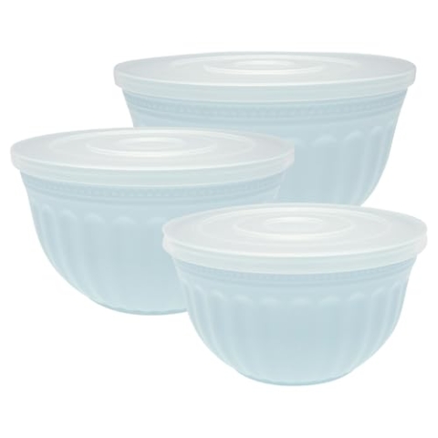 GreenGate Bowl with lid Alice Pale Blue Set of 3