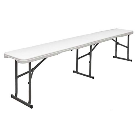 AMANKA 300kg Bierbank - 182x27x43 Wetterfest Klappbar- Kunststoff Sitzbank Gartenbank Camping Bank