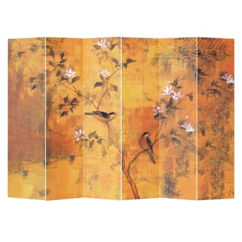 Fine Asianliving Paravent Raumteiler Japanisch Orientalisch Chinesisch Beidseitig L240xH180cm Spanische Wand Trennwand Room Divider Raumtrenner Sichtschutz Bedruckte Canvas Leinwand