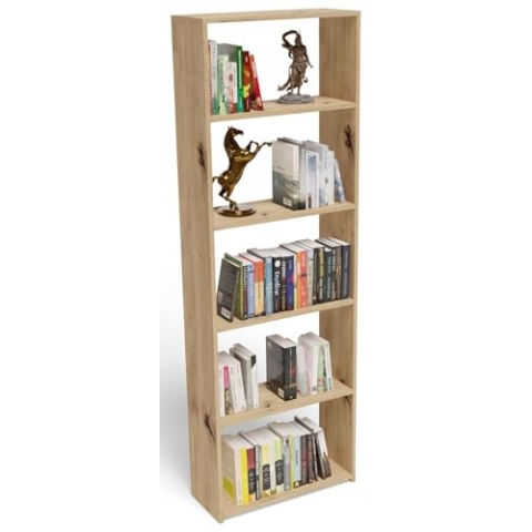 MATKAM Offenes Regal 60/24 EX3, Perfekt für Büro und Zuhause, Hochwertige Materialien, langlebig und robust, einfache Montage (Artisan Eiche)