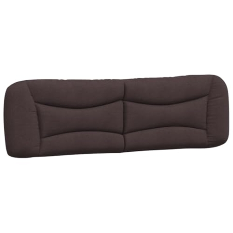 vidaXL Kopfteil Kissen, Kopfteilkissen für Schlafzimmer, Rückenkissen Bett mit Reißverschluss, Kopfpolster Bettkissen, Dunkelbraun 180cm Stoff
