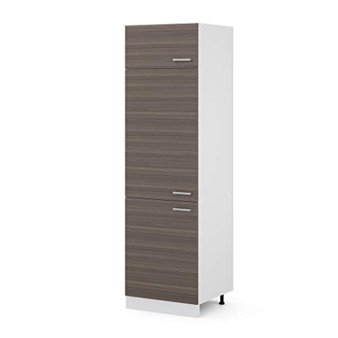 Vicco Hochschrank R-Line, Universalschrank, Grau/Weiß, 60 cm mit Türen