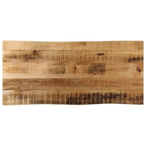 vidaXL Tischplatte, Holzplatte für Tisch Esstisch Couchtisch, Massivholzplatte Baumkante, Ersatztischplatte, 90x40x3,8cm Raues Mango Massivholz