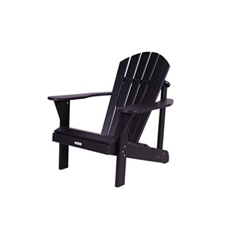 MaximaVida Adirondack Gartenstuhl Montreal schwarz aus Kunststoff- wartungsarm 79 x 80 x 88 cm