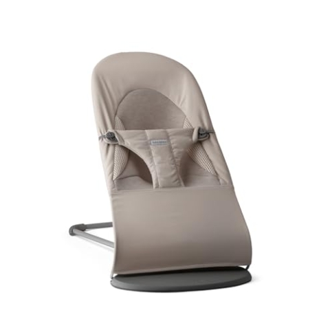 BabyBjörn Babywippe Balance Soft, Gewebt/Jersey, Tri-Fabric, Sandgrau