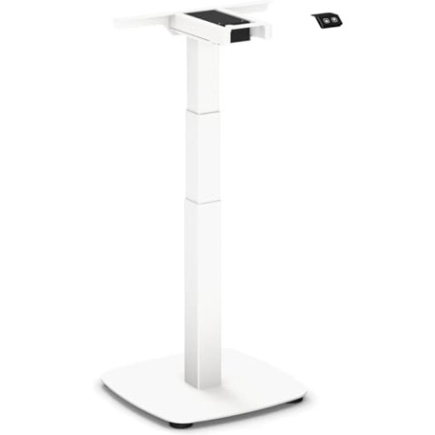 Worktrainer - TinyDesk Höhenverstellbarer Kleiner Schreibtisch - Elektrisches Gestell - Höhe 58-123cm - Weiß