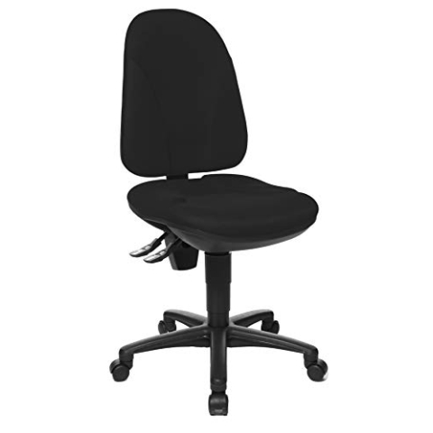 Topstar Point 35, Bürostuhl, Schreibtischstuhl, Rückenlehne höhenverstellbar, Bezugsstoff schwarz, 113 x 46 x 45
