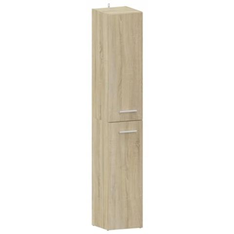 MATKAM Hochregal BODO DUAL R30 2D, H175 x B30 x T30 cm, mit Tür, Praktisch für Bücher und Akten, Perfekt für jeden Raum (Sonoma Eiche)