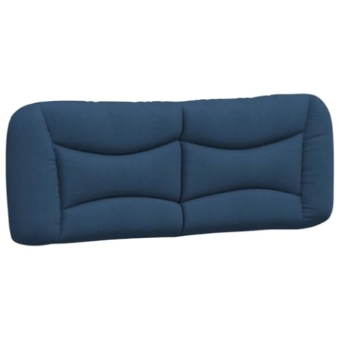 vidaXL Kopfteil Kissen, Kopfteilkissen für Schlafzimmer, Rückenkissen Bett mit Reißverschluss, Kopfpolster Bettkissen, Blau 120cm Stoff