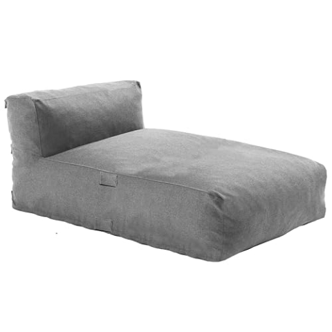 Oviala Chaiselongue für Gartenmöbel, modular, Grau – Mixi