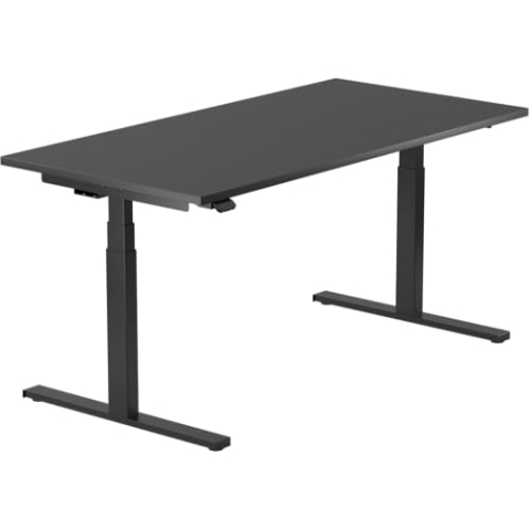 Worktrainer - Linak SmartDesk - Elektrischer Höhenverstellbarer Schreibtisch - Höhe 60-125 cm - Breite 100-190 cm - Mit Memory-Funktion - Schwarz