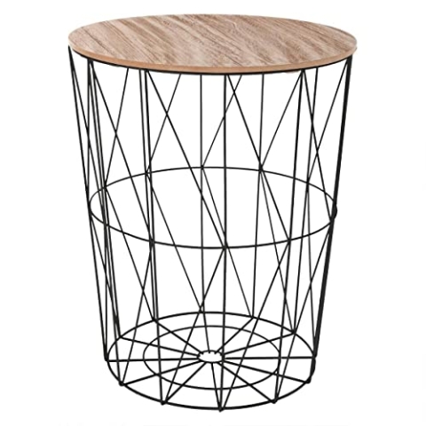 Atmosphera - Couchtisch Kumi schwarz - D 47 cm - Schwarz