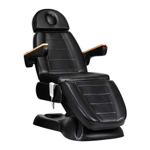 ACTIVESHOP Elektrischer Kosmetikstuhl Sillon Lux 273b + Hocker 304 schwarz