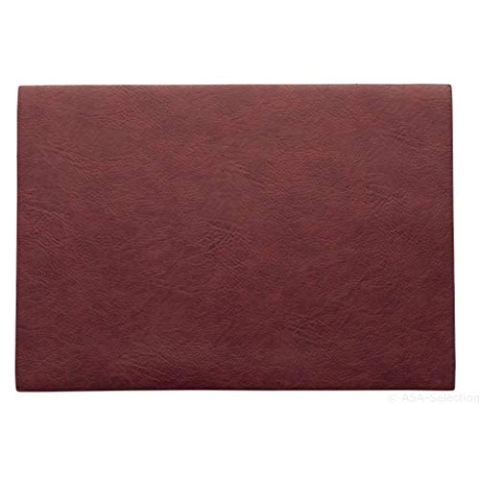 ASA - Tischset, Platzset - Farbe: Rosewood Rot - Kunstleder - 46 x 33 cm - 6er Set