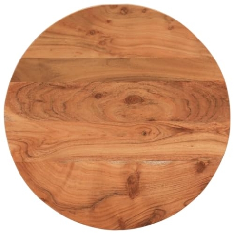 vidaXL Tischplatte, Holzplatte Holztischplatte Rund, Möbelplatte Platte für Beistelltisch Bartisch, Massivholzplatte Schreibtischplatte Ersatzplatte, Ø60x2,5cm Massivholz Akazie