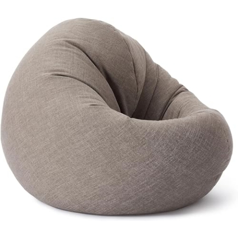 Lumaland Sitzsack Drops: runder Sitzsack (300 L) mit 2-in-1-Funktion für bequemes Sitzen & Liegen | Der Doppelagent für Relax-Momente in- & Outdoor I Mit anpassungsfähiger EPS-Füllung | Ø 120 x 75 cm