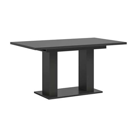 xonox.home Tisch Motion X4AG8T76 Ausziehbarer Esstisch in grau Nb. mit Doppelsäulen-Fußgestell, ca. 150-190x76x90 cm