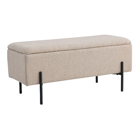 House Collection Bouclette Ylwa Aufbewahrungsbank, Beige