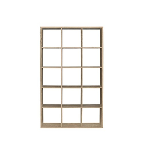 FORTE Mauro Regal 3x5 Fächer, Holzwerkstoff, Sonoma Eiche, (B*H*T): 107,2 x 176,3 x 32,12cm