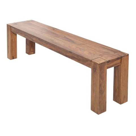invicta INTERIOR riess-Ambiente Massive Edelholz Sitzbank MAKASSAR Sheesham 140cm Holzbank einzigartige Maserung Küchenbank Bank Holzbank Sitzbank Schlafzimmerbank Flurbank