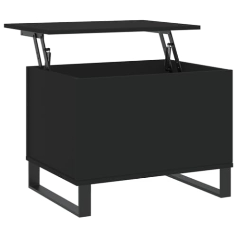 vidaXL Couchtisch, Sofatisch für Wohnzimmer, Wohnzimmertisch mit viel Stauraum, Beistelltisch Kaffeetisch Wohnzimmermöbel, Schwarz Holzwerkstoff