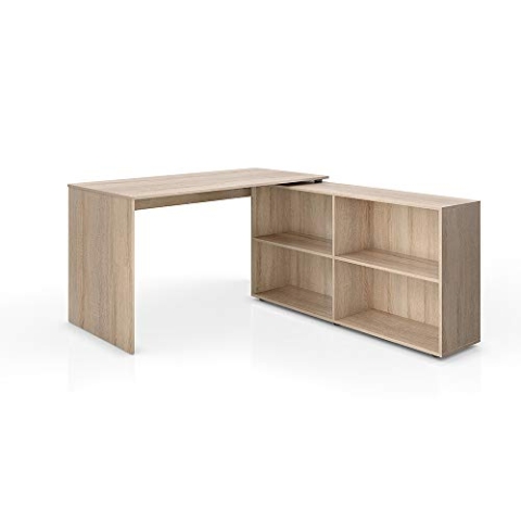 Vicco Eckschreibtisch FlexPlus, Winkelschreibtisch, Sonoma, 137 x 60 cm