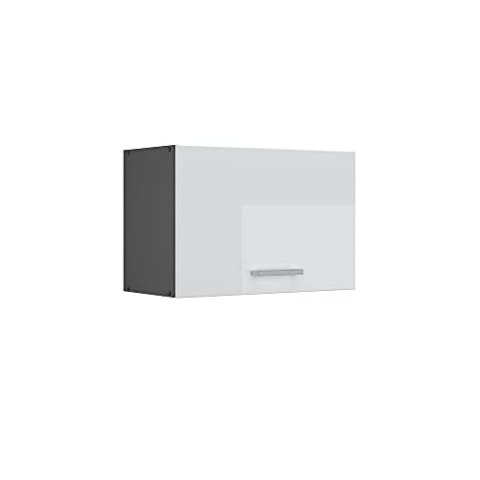 Vicco Hängeschrank R-Line, hängender Küchenschrank, Weiß Hochglanz/Anthrazit, 60 cm Flach
