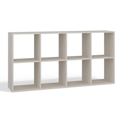CDF Bücherregal Kaschmir (beige) – Regal für Bücher, Spielzeug – möbel ideal für Wohnzimmer, Kinderzimmer oder Jugendzimmer – standregal Malax 2x4